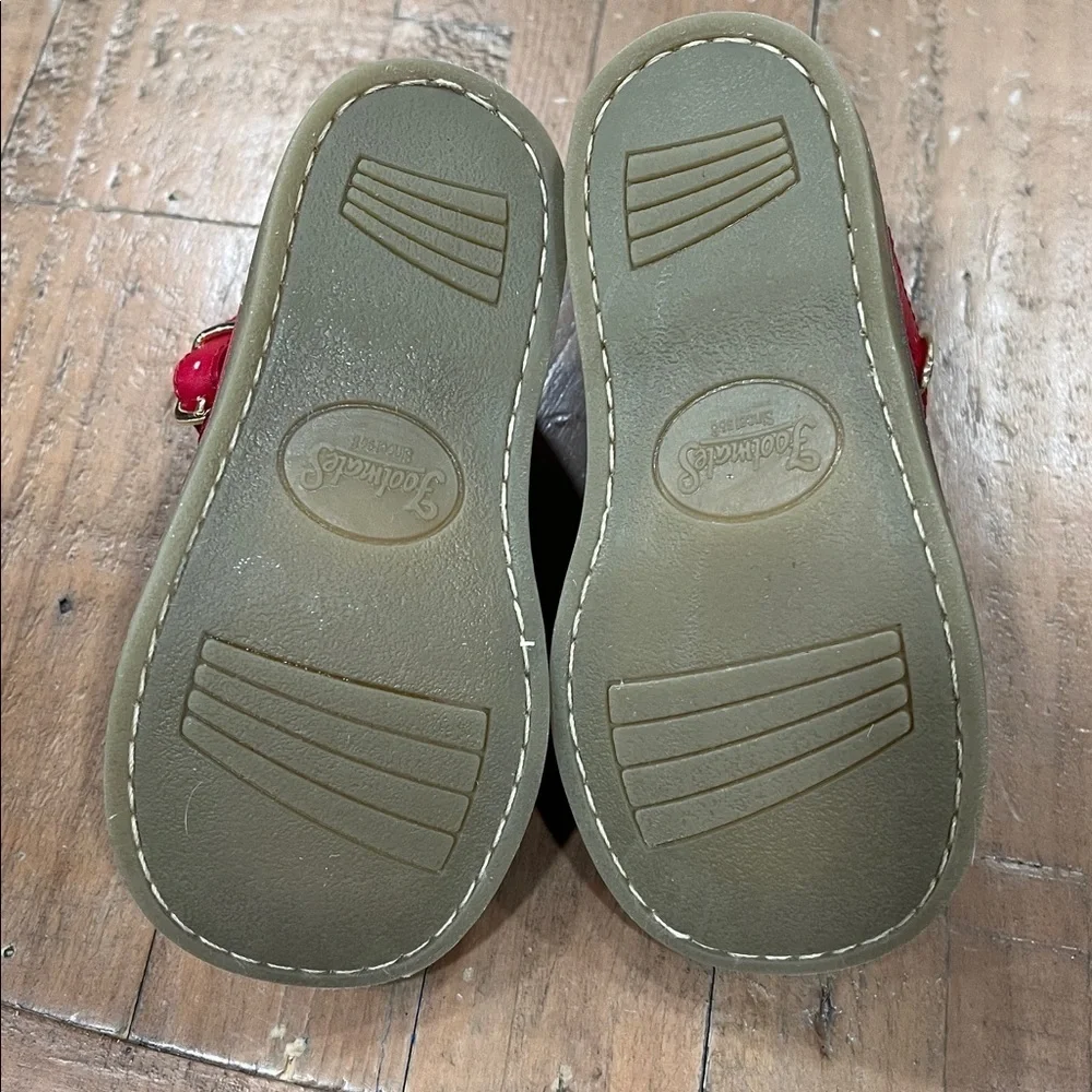 Footmates Harper leather t-bar red Mary Janes shoes girls size 6